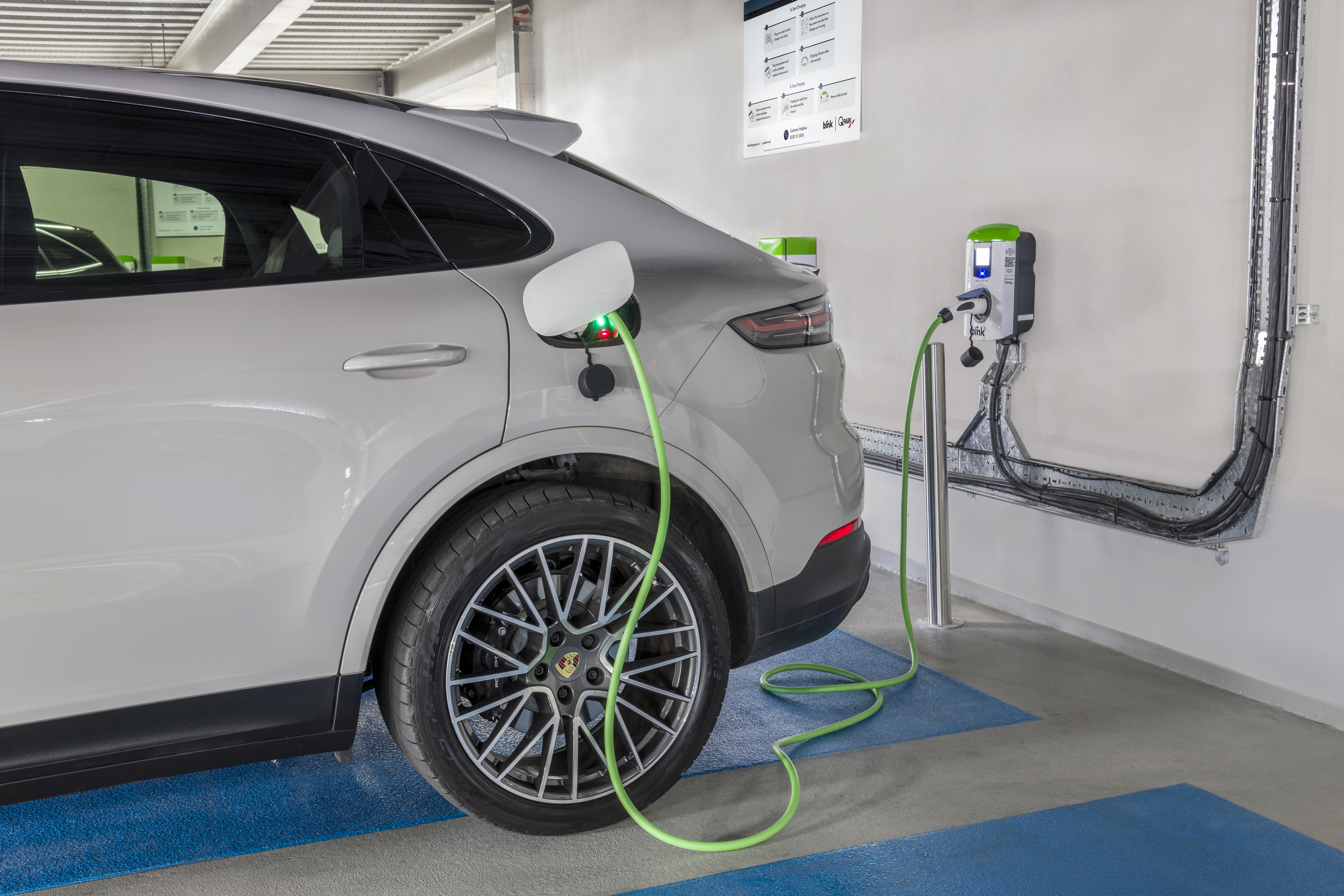 blink charge point in car park