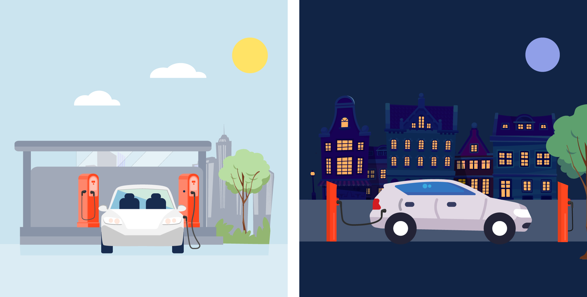 Charging your EV - Day and night - hub and on-street