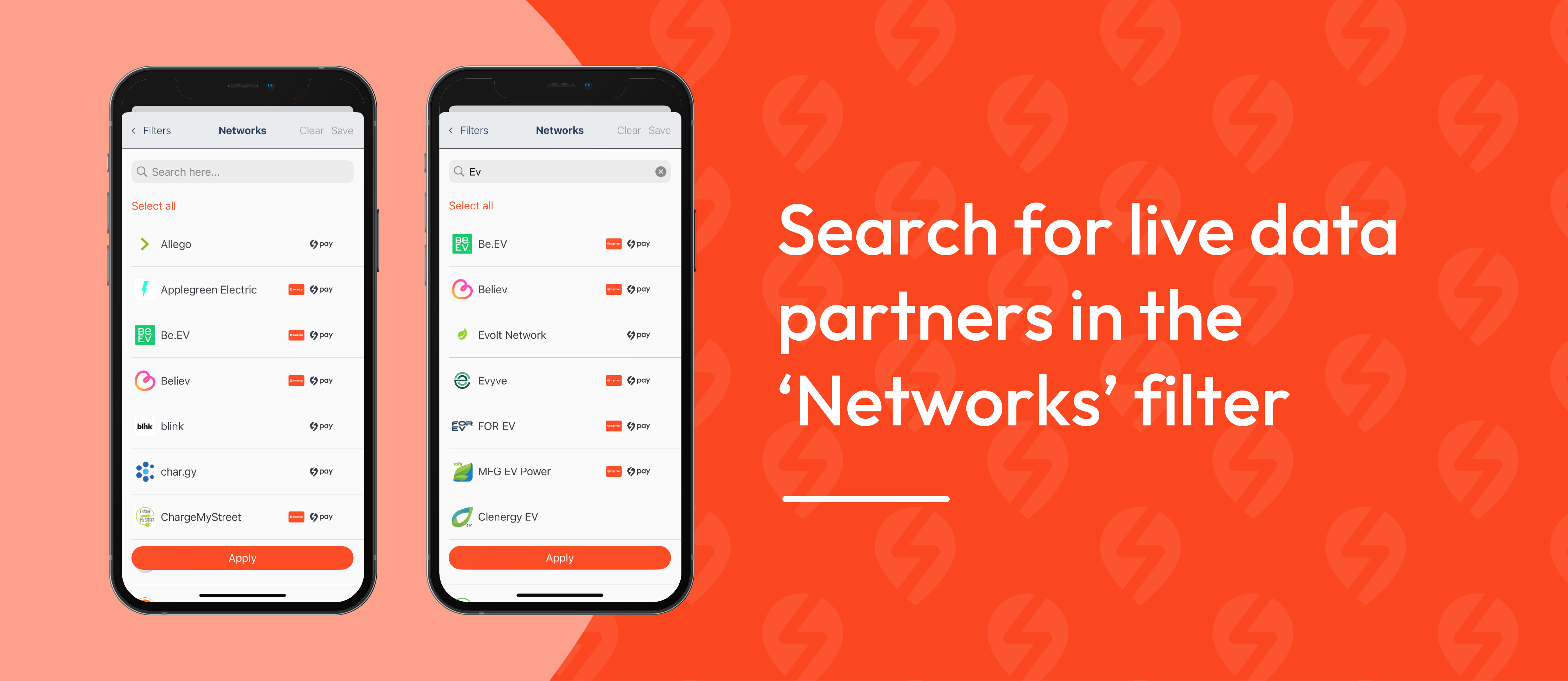 Live data network filter