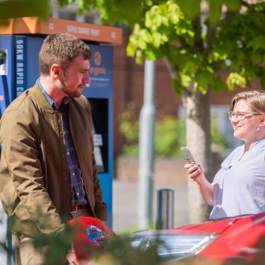 Zapmappers grab a charge at an Osprey Charging point