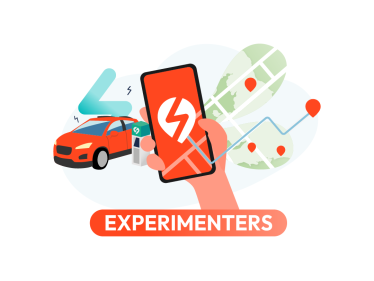 An illustration representing 'experimenters'