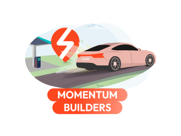 An illustration representing 'momentum builders'