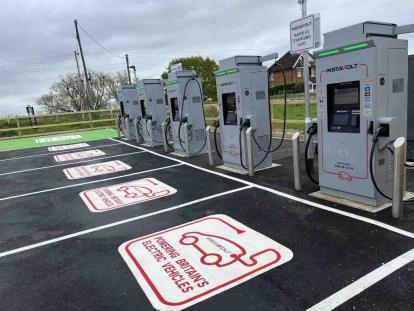 InstaVolt charge points at Salts Farm Shop, Rye