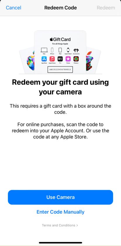 premium redeem offer ios