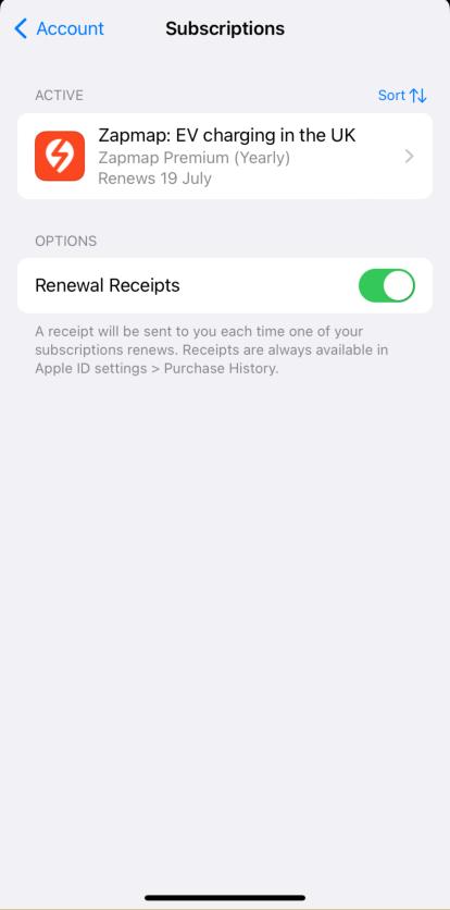 view subscriptions ios