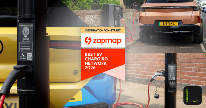 Zapmap Best EV Charging Network 2025 Connected Kerb lamppost kerbside charger on a UK residential street