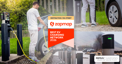 Zapmap Best EV Charging Network 2025 RAW Charging point at a UK leisure destination