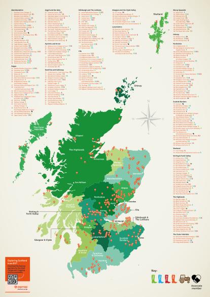 Scottish Agritourism map - Zapmap
