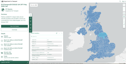 Publicly available EV charger totals and per 100,000 population (All and 50kW or above) by Local Authority in the United Kingdom, as of 1st January 2026 