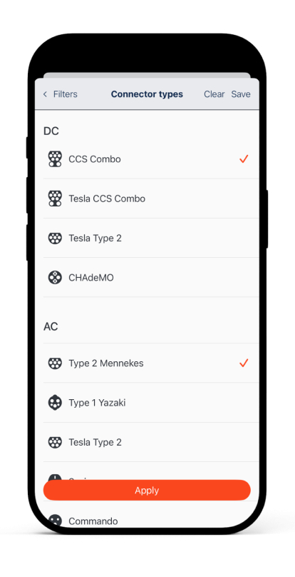 Zapmap filters - connector types