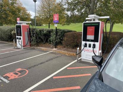 ROAM charging at the Warwickshire Hotel