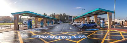 Source EV charging at Myrekirk Roundabout,  Dundee