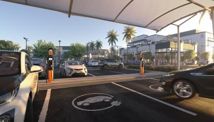 ChargePoint chargers in car park