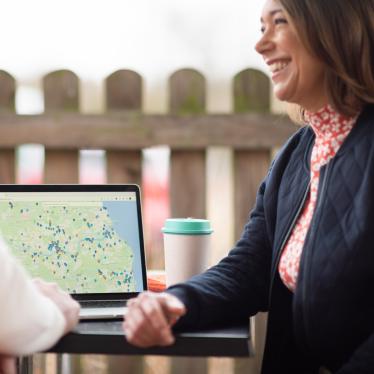 Stock image - Zapmap on laptop