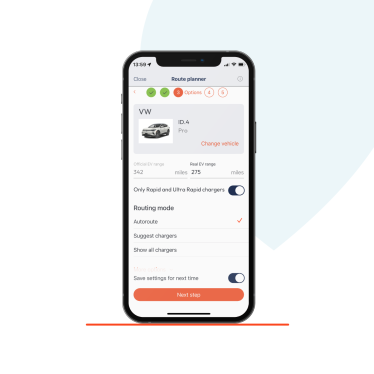 A phone showing the Zapmap app