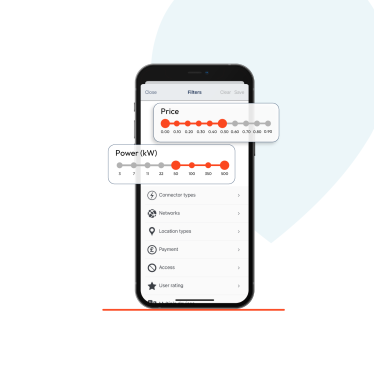 A phone displaying the Zapmap app, showing various filter options