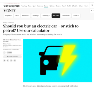 Telegraph 3rd March - Will buying an EV save you money?