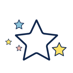 An icon showing stars