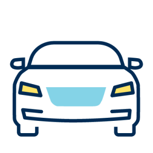 An icon showing an electric car