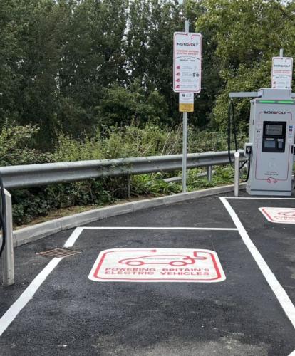 InstaVolt chargers at Reading Stadium