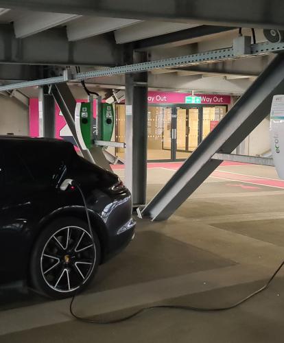 EV Smart charge point in use