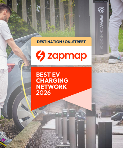 Zapmap Best EV Charging Network 2025 RAW Charging point at a UK leisure destination