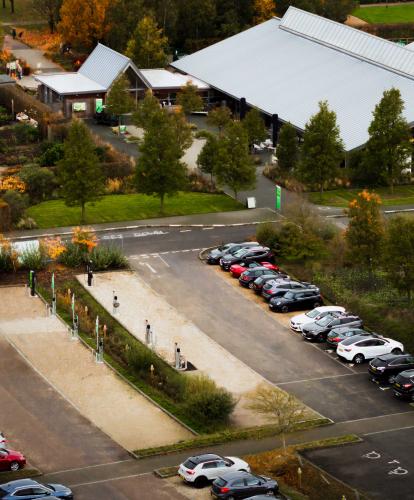 Hyde Hall charging -  arial shot