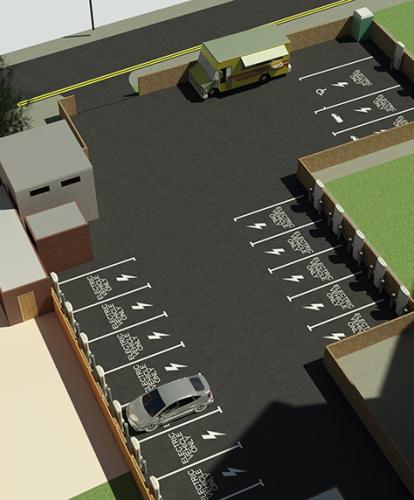 Converted lock-ups to become rapid EV charging hubs