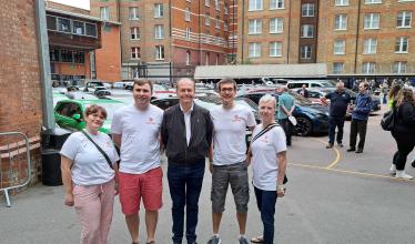 Zapmappers an Quentin Willson - London to Geneva EV Rally 2024