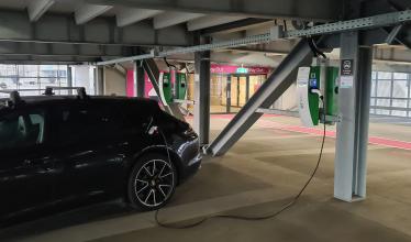 EV Smart charge point in use