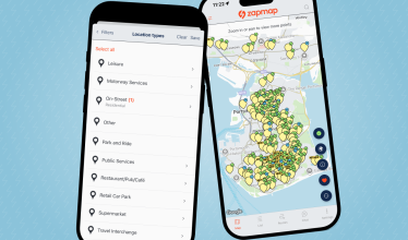 On-street charging on the Zapmap app