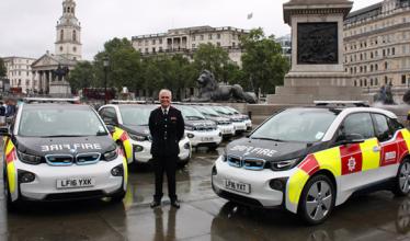 BMW i3 fleet gives green tinge to fire brigade blue lights