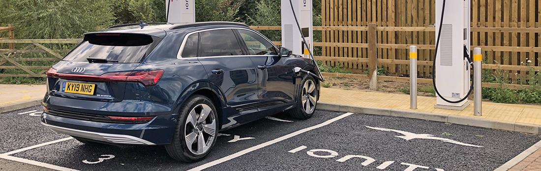 Charging an Audi e-tron on public networks