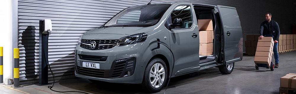 Charging a Vauxhall Vivaro-e at work