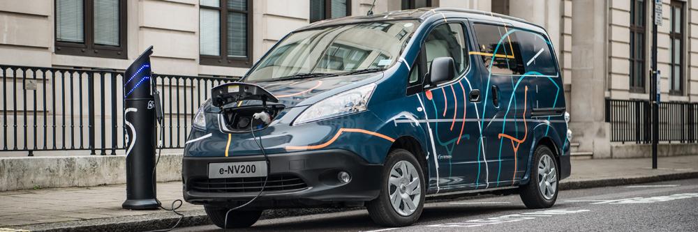 Charging a Nissan e-NV200 on public networks